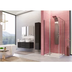 Zuhanykabin, Aquatek YES A4 90x90 króm+átlátszó üveg