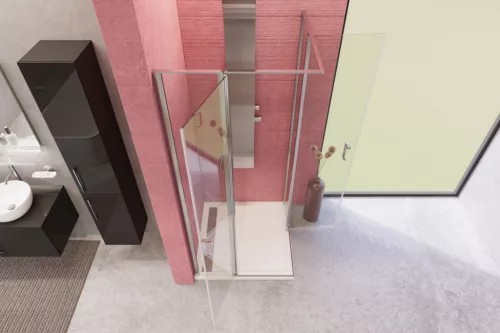 Zuhanykabin, Aquatek YES A4 90x90 króm+átlátszó üveg