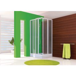 Zuhanykabin, Aquatek ROYAL A4 80x80 fehér+chinchilla üveg