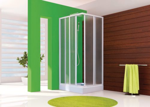 Zuhanykabin, Aquatek ROYAL A4 80x80 fehér+chinchilla üveg