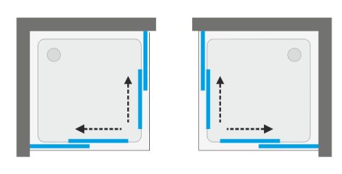 Zuhanykabin, Aquatek ROYAL A4 80x80 fehér+chinchilla üveg
