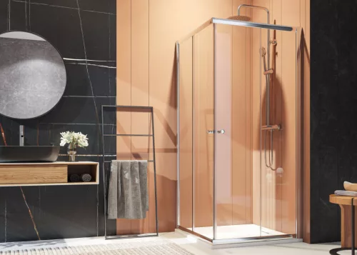 Zuhanykabin, Aquatek FAMILY A4 90x90 króm+grape üveg