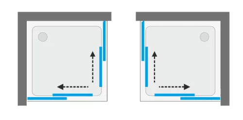 Zuhanykabin, Aquatek FAMILY A4 90x90 króm+grape üveg