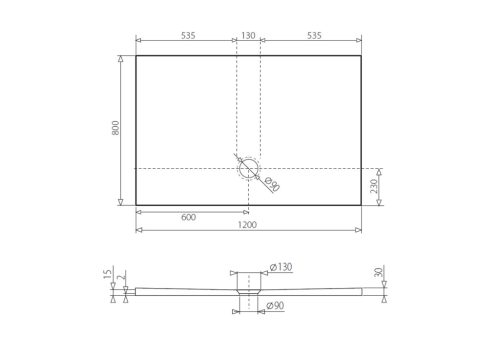 Zuhanytálca, Aquatek Fusion szögletes zuhanytálca 120x80