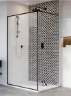 Walk-in, Radaway Modo New Black II Frame Walk-in fekete zuhanyfal 100 átlátszó