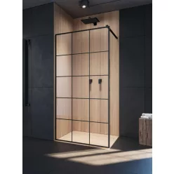   Walk-in, Radaway Modo X Black II Factory Walk-in fekete zuhanyfal 70 átlátszó