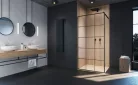 Walk-in, Radaway Modo New Black II Factory Walk-in fekete zuhanyfal 95 átlátszó