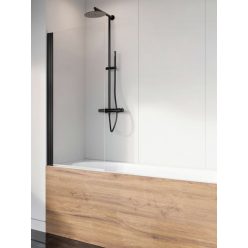   Kádparaván, Radaway Nes Black PNJ I fekete kádparaván 70 átlátszó jobbos