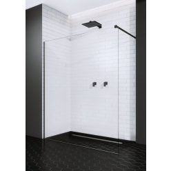   Walk-in, Radaway Modo New Black II Walk-in fekete zuhanyfal 65 átlátszó