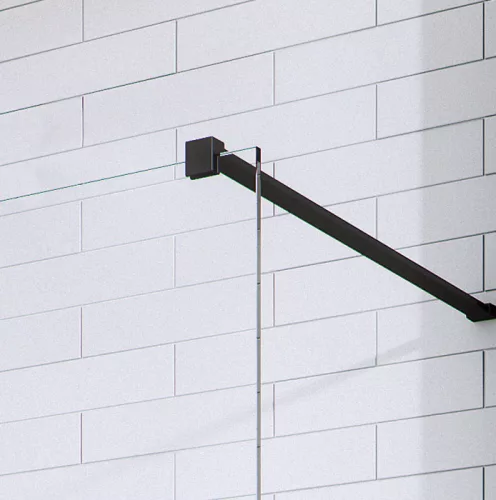 Walk-in, Radaway Modo New Black II Walk-in fekete zuhanyfal 115 átlátszó