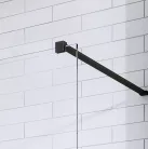 Walk-in, Radaway Modo New Black II Walk-in fekete zuhanyfal 135 átlátszó