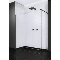   Walk-in, Radaway Modo New Black II Walk-in fekete zuhanyfal 150 átlátszó