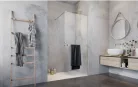 Walk-in, Radaway Modo New II Walk-in zuhanyfal törölközőtartóval 135 átlátszó
