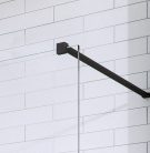 Walk-in, Radaway Modo New Black II Walk-in fekete zuhanyfal törölközőtartóval 135 átlátszó