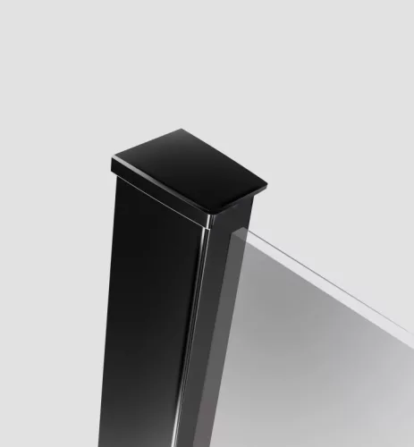 Walk-in, Radaway Modo New Black II Walk-in fekete zuhanyfal törölközőtartóval 135 átlátszó