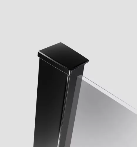Walk-in, Radaway Modo New Black II Walk-in fekete zuhanyfal törölközőtartóval 145 átlátszó