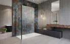 Walk-in, Radaway Modo New Black IV Walk-in fekete zuhanyfal 90x95 átlátszó