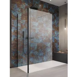   Walk-in, Radaway Modo New Black IV Walk-in fekete zuhanyfal 120x90 átlátszó