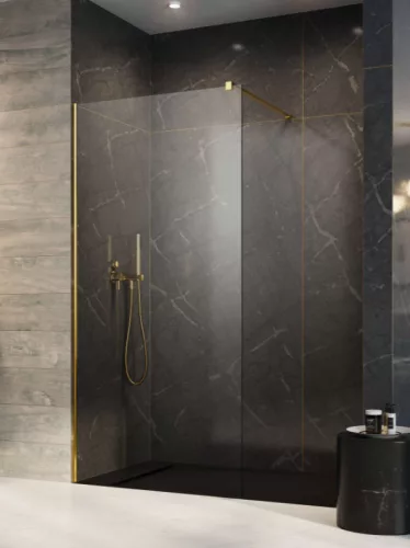Walk-in, Radaway Modo New Gold II Walk-in arany zuhanyfal 115 átlátszó