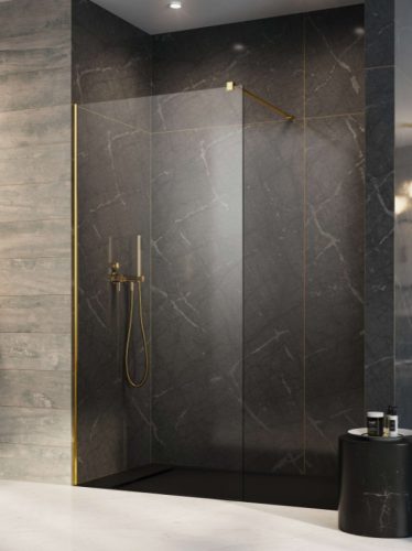 Walk-in, Radaway Modo New Gold II Walk-in arany zuhanyfal 160 átlátszó