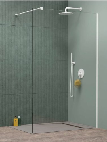 Walk-in, Radaway Modo New White II Walk-in fehér zuhanyfal 130 átlátszó