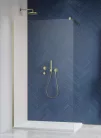 Walk-in, Radaway Modo New Brushed Gold II Walk-in szálcsiszolt arany zuhanyfal 70 átlátszó