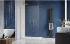 Walk-in, Radaway Modo New Brushed Gold II Walk-in szálcsiszolt arany zuhanyfal 90 átlátszó