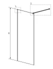 Walk-in, Radaway Modo New Brushed Nickel II Walk-in szálcsiszolt króm zuhanyfal 105 átlátszó