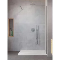  Walk-in, Radaway Modo New Brushed Nickel II Walk-in szálcsiszolt króm zuhanyfal 140 átlátszó