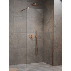   Walk-in, Radaway Modo New Brushed Copper II Walk-in szálcsiszolt réz zuhanyfal 120 átlátszó