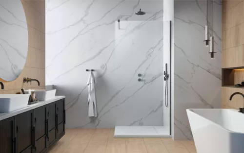 Walk-in, Radaway Modo New Brushed GunMetal II Walk-in zuhanyfal 50 átlátszó