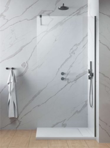 Walk-in, Radaway Modo New Brushed GunMetal II Walk-in  zuhanyfal 100 átlátszó