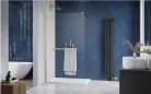 Walk-in, Radaway Modo New Brushed Gold II Walk-in zuhanyfal törölközőtartóval 100 átlátszó