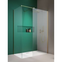   Walk-in, Radaway Modo New Gold III Walk-in arany zuhanyfal 90x140 átlátszó