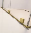 Walk-in, Radaway Furo Brushed Gold Walk-in szálcsiszolt arany zuhanyfal 120 jobbos átlátszó