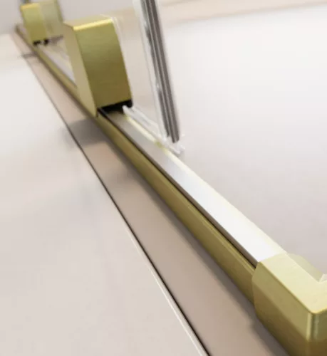 Walk-in, Radaway Furo Brushed Gold Walk-in szálcsiszolt arany zuhanyfal 150 jobbos átlátszó