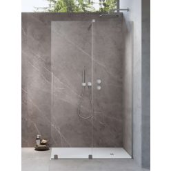   Walk-in, Radaway Furo Brushed Nickel Walk-in szálcsiszolt króm zuhanyfal 130 balos átlátszó