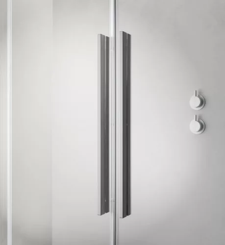 Walk-in, Radaway Furo Brushed Nickel Walk-in szálcsiszolt króm zuhanyfal 130 balos átlátszó