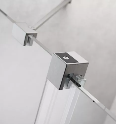 Walk-in, Radaway Furo Brushed Nickel Walk-in szálcsiszolt króm zuhanyfal 130 balos átlátszó