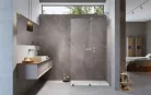 Walk-in, Radaway Furo Brushed Nickel Walk-in szálcsiszolt króm zuhanyfal 130 balos átlátszó