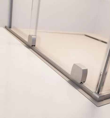 Walk-in, Radaway Furo Brushed Nickel Walk-in szálcsiszolt króm zuhanyfal 130 balos átlátszó