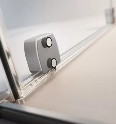 Walk-in, Radaway Furo Brushed Nickel Walk-in szálcsiszolt króm zuhanyfal 130 balos átlátszó