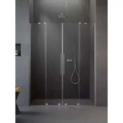   Zuhanyajtó, Radaway Furo Brushed Nickel DWD szálcsiszolt króm zuhanyajtó 180 átlátszó