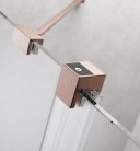 Kádparaván, Radaway Furo Brushed Copper PND II szálcsiszolt réz kádparaván 170 átlátszó jobbos