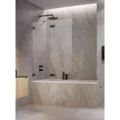   Kádparaván, Radaway Essenza Pro Brushed GunMetal PND II kádparaván 140 átlátszó balos
