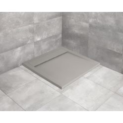   Zuhanytálca, Radaway Teos C szögletes lapos zuhanytálca 80x80 cemento, ajándék szifonnal