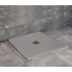   Zuhanytálca, Radaway Kios C szögletes lapos zuhanytálca 90x90 szürke, ajándék szifonnal