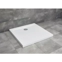   Zuhanytálca, Radaway Doros Stone C szögletes lapos zuhanytálca 90x90 fehér, ajándék szifonnal