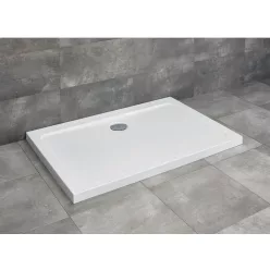   Zuhanytálca, Radaway Doros Stone D szögletes lapos zuhanytálca 100x90 fehér, ajándék szifonnal