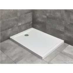   Zuhanytálca, Radaway Doros Stone F szögletes lapos zuhanytálca 100x80 fehér, ajándék szifonnal